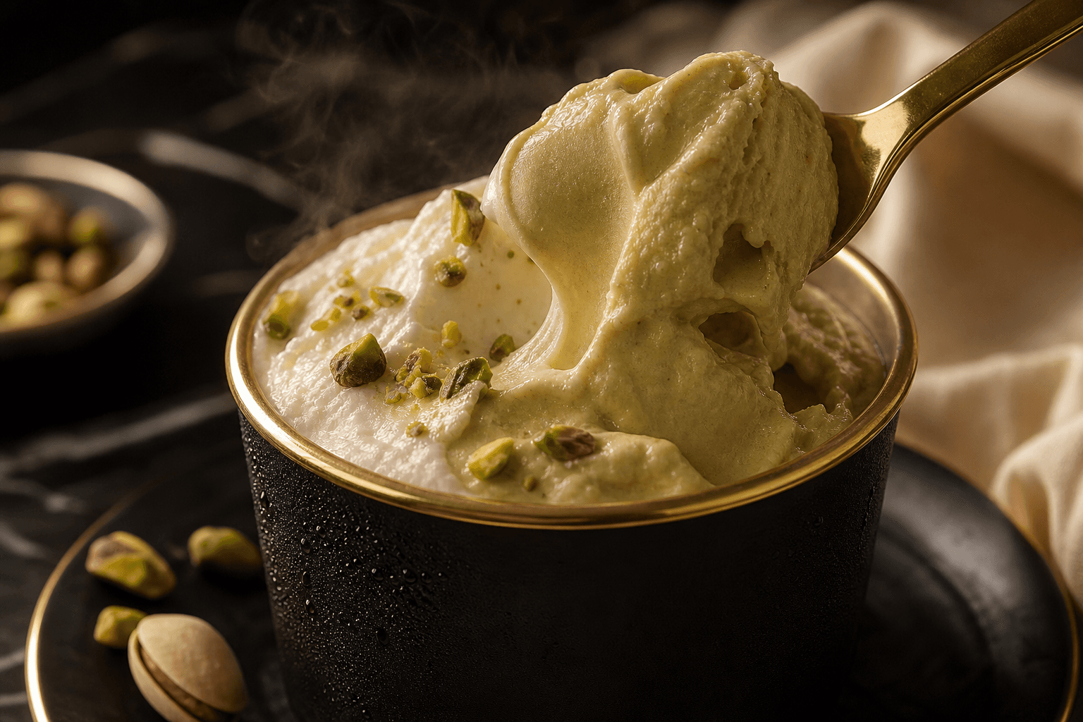 Cookies & Cream servido com textura cremosa